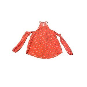 Abercrombie and Fitch long sleeve/open shoulder floral top size M